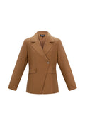 Woven Polyester Fiber Women's Suit Set Elegant Solid Color Fall/Winter