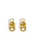 Earrings with button detail