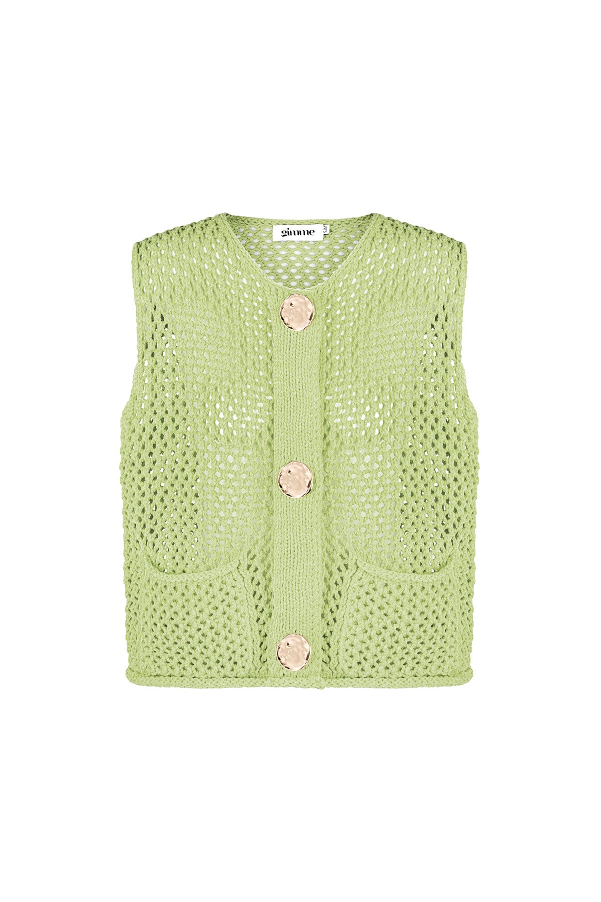 Knitted Polyester Women's Knit Spencer Openwork Design