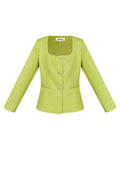 Polyester Women's Suit Jacket Square Neckline Tailored Fit