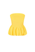 Polyester Women's Sleeveless Top Ruffle Hem