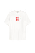 Cotton Women's T-shirt Oversized OUI Print