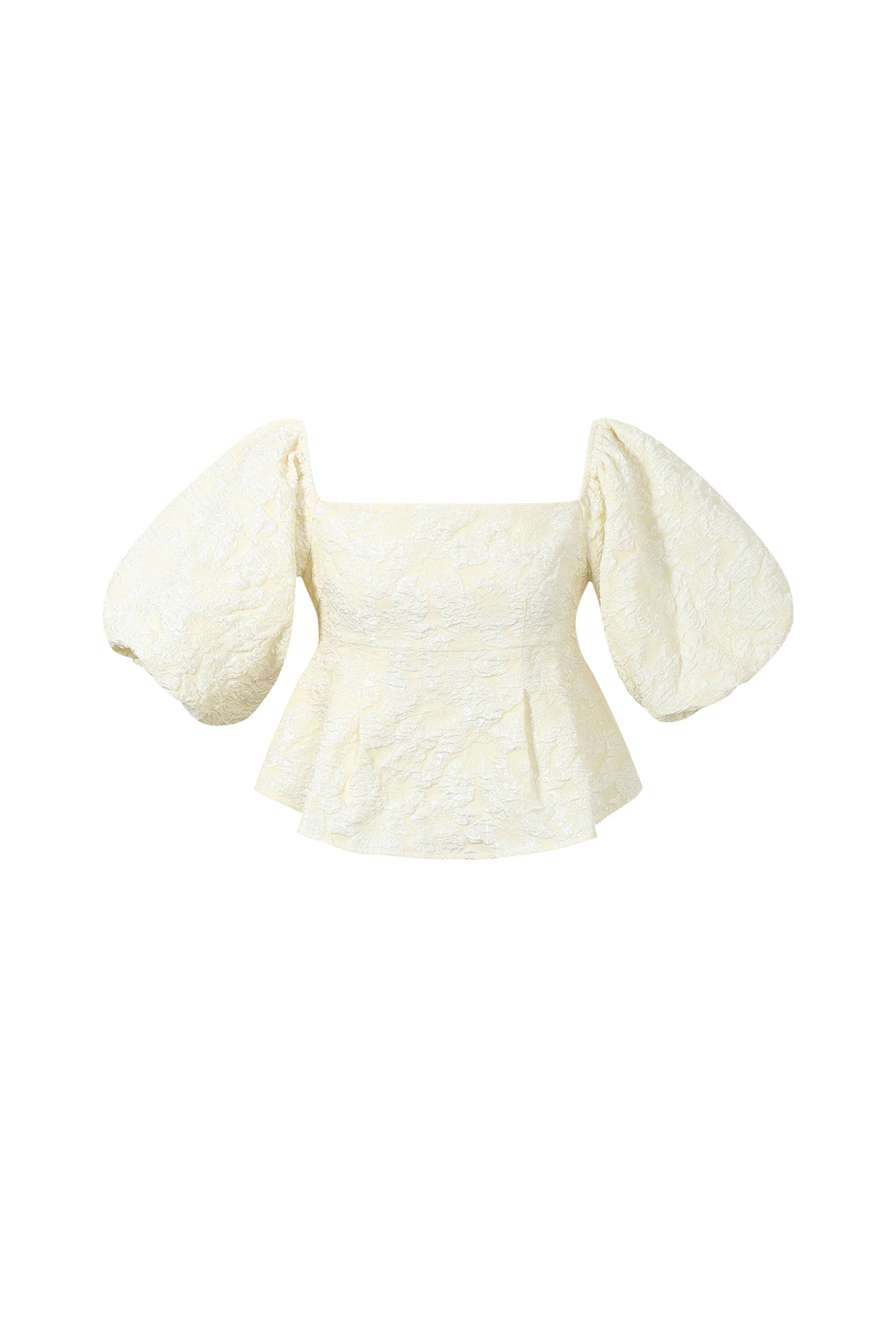 textured puff sleeve top