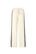 Knitted trousers with stripes