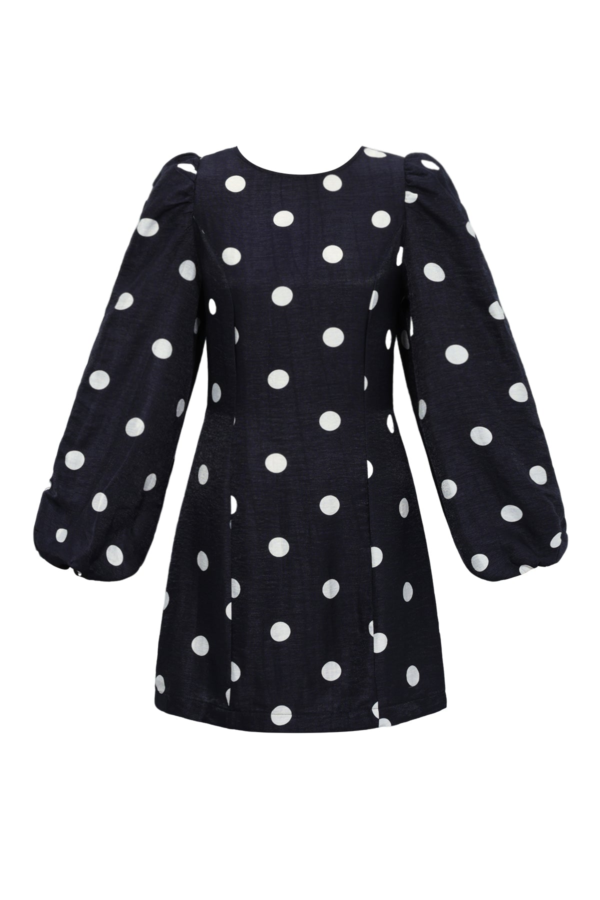 Woven Polyester Fiber Women's Mini Dress Elegant Polka Dots