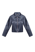 Woven Polyester Fiber Women's Jacket Casual Fall/Winter Solid Color