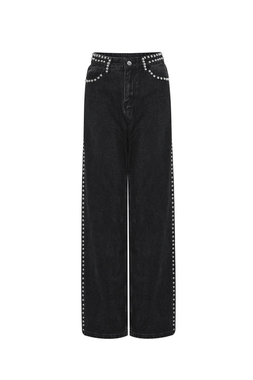 Woven Cotton Women's Straight Leg Pants Street Solid Color